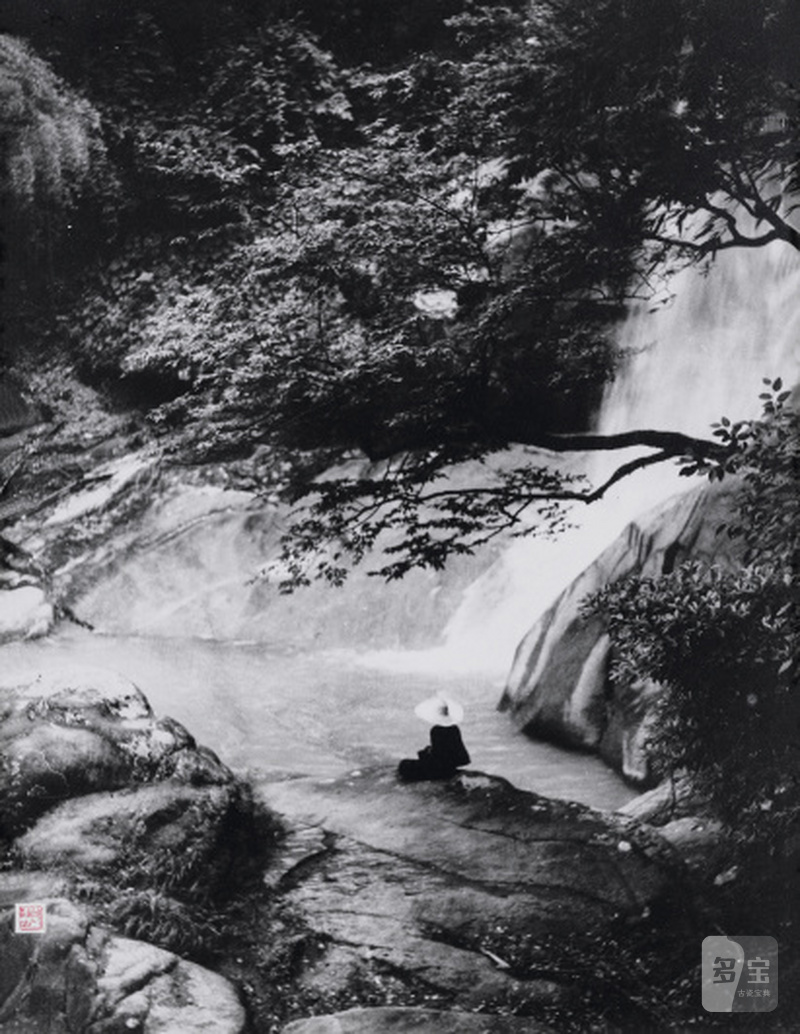 郎静山 LANG JINGSHAN (1892-1995) 临流独坐 Music of the fall - 图1